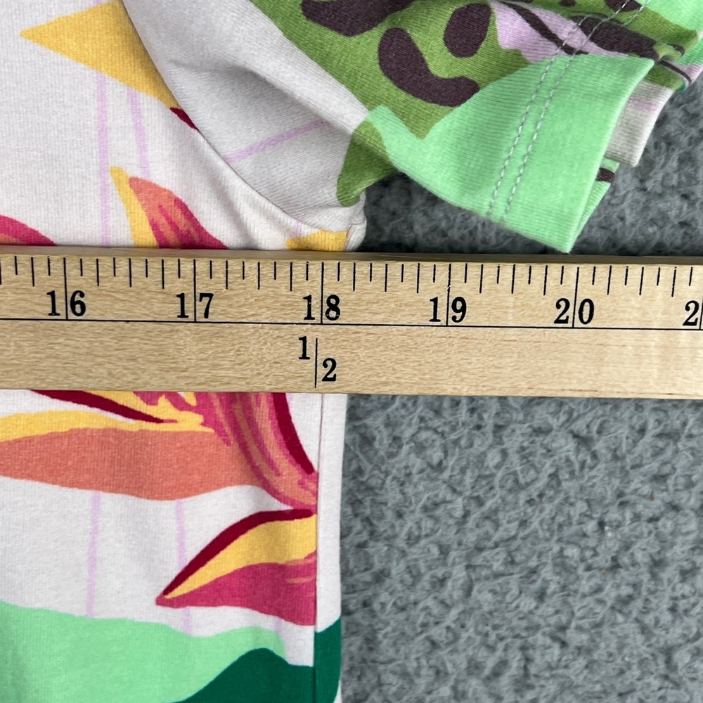 Spartina 449 Women Medium Tropical Floral Tassel Shift Dress Pink Green Cotton - Picture 10 of 11